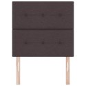 VidaXL Zagłówek Z zagłówkiem Ciemny brąz 80 cm Skóra ekologiczna