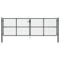 VidaXL Brama ogrodowa z siatki ocynkowanej, stal 400x125 cm, szara