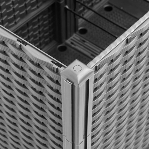 VidaXL Donica ogrodowa, jasnoszara, 160x160x53 cm, PP