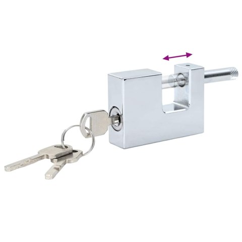 VidaXL Kłódka 12 pcs Srebrny 7 x 1,9 x 5 cm Żelazo