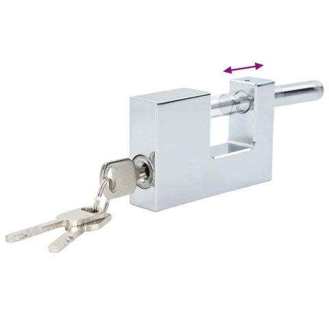 VidaXL Kłódka 12 pcs Srebrny 7,8 x 2 x 5 cm Żelazo