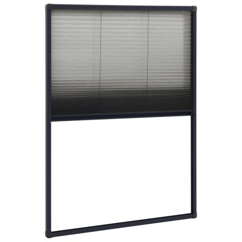 PLISOWANA MOSKITIERA OKIENNA ALUMINIUM ANTRACYTOWA 80X120CM