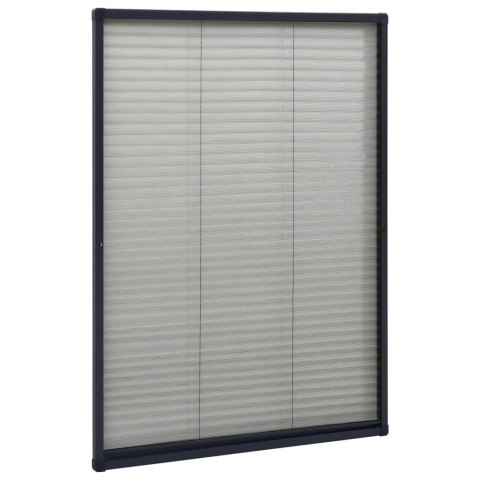 PLISOWANA MOSKITIERA OKIENNA ALUMINIUM ANTRACYTOWA 80X120CM