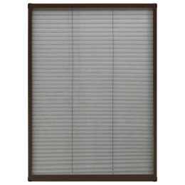 PLISOWANA MOSKITIERA OKIENNA ALUMINIUM BRĄZOWA 80X120CM