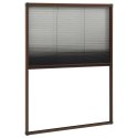 PLISOWANA MOSKITIERA OKIENNA ALUMINIUM BRĄZOWA 80X120CM