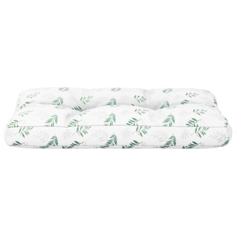 VidaXL Poduszka na palety, wzór w liście, 80x40x12 cm, tkanina