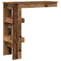 VidaXL Ścienny stolik barowy, stare drewno, 102x45x103,5 cm