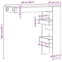 VidaXL Ścienny stolik barowy, stare drewno, 102x45x103,5 cm