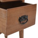 SZAFKA NOCNA Z LITEGO DREWNA JODŁOWEGO 40X29X68CM BRĄZOWA