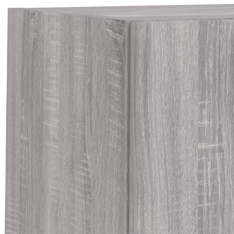 VidaXL 4-cz. zestaw mebli TV z oświetleniem LED, szary dąb sonoma