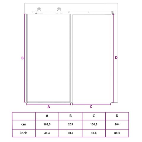 VidaXL Drzwi przesuwne, czarne, 102,5x205cm, szkło hartowane aluminium