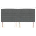 VidaXL Zagłówek Z zagłówkiem Ciemnoszary 200 cm Skóra ekologiczna