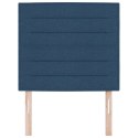 VidaXL Zagłówek Z zagłówkiem Niebieski 90 cm Skóra ekologiczna