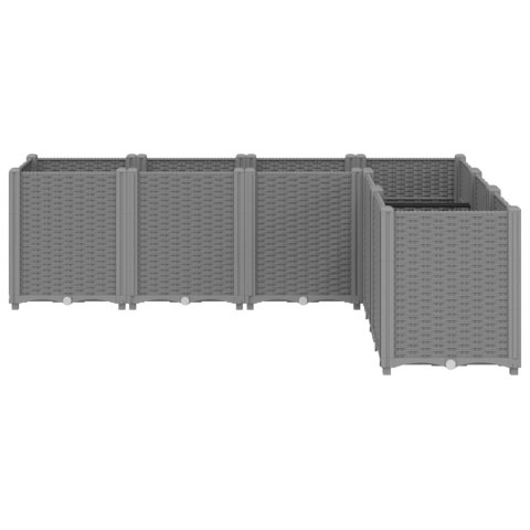 VidaXL Donica ogrodowa, jasnoszara, 160x120x53 cm, PP