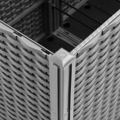 VidaXL Donica ogrodowa, jasnoszara, 160x120x53 cm, PP