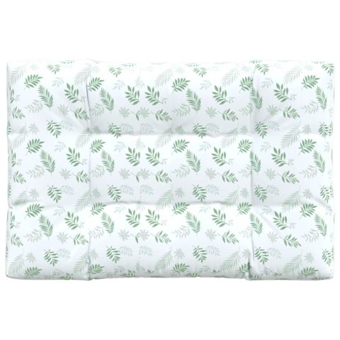 VidaXL Poduszka na paletę, wzór w liście, 120x80x12 cm, tkanina