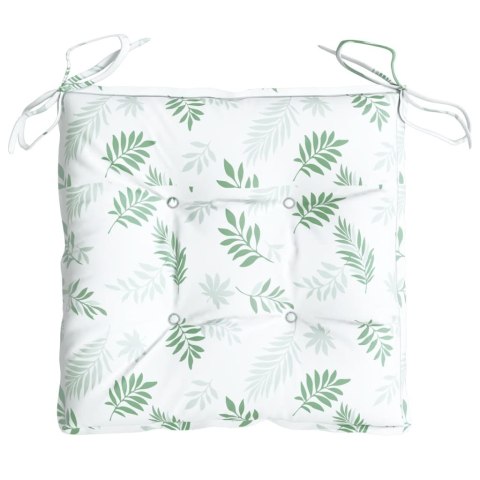 PODUSZKI NA KRZESŁA 2 SZT. WZÓR W LIŚCIE 40X40X7CM TKANINA