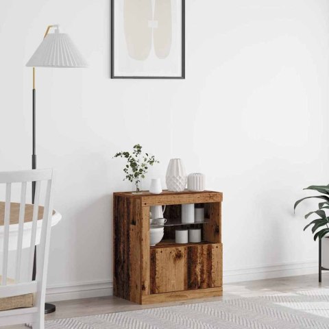 KOMODA LED BRĄZOWY 60,5X 37X 67CM