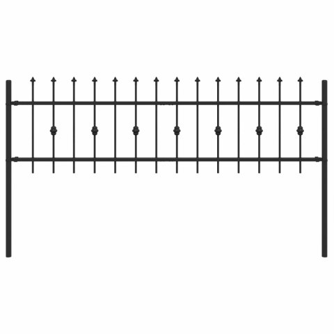 VidaXL Ogrodzenie z kolcami Czarny 200 x 130 cm