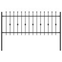 VidaXL Ogrodzenie z kolcami Czarny 200 x 130 cm