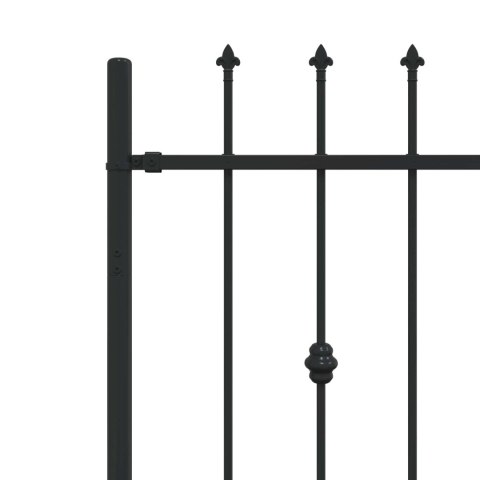 VidaXL Ogrodzenie z kolcami Czarny 200 x 130 cm