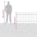 VidaXL Ogrodzenie z kolcami Czarny 200 x 130 cm