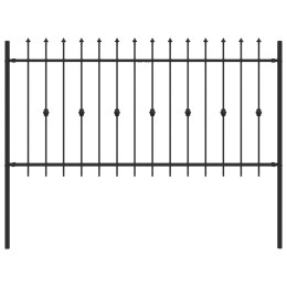 VidaXL Ogrodzenie z kolcami Czarny 200 x 150 cm