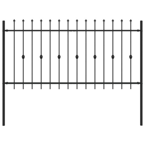 VidaXL Ogrodzenie z kolcami Czarny 200 x 150 cm