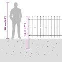 VidaXL Ogrodzenie z kolcami Czarny 200 x 150 cm