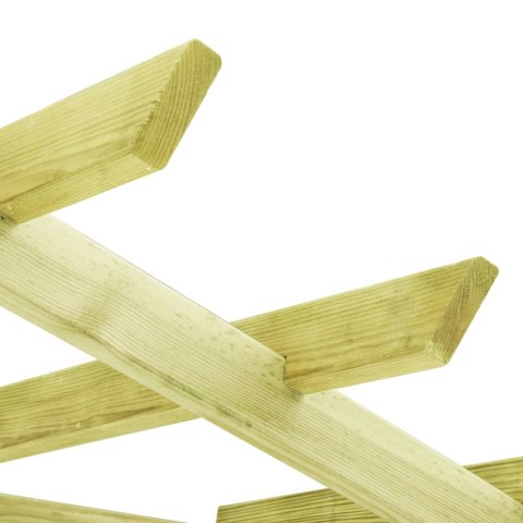 VidaXL Pergola narożna z ławką, 130x130x197 cm, drewno sosnowe