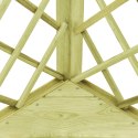 VidaXL Pergola narożna z ławką, 130x130x197 cm, drewno sosnowe