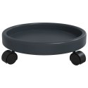 VidaXL Podstawki pod donicę, z kółkami, 2 szt., szare, 34 cm, 35 kg