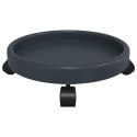 VidaXL Podstawki pod donicę, z kółkami, 2 szt., szare, 34 cm, 35 kg
