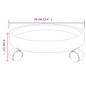 VidaXL Podstawki pod donicę, z kółkami, 2 szt., szare, 34 cm, 35 kg