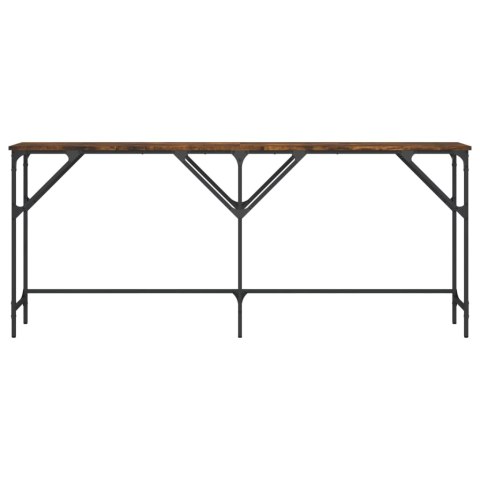 VidaXL Stolik konsolowy, przydymiony dąb, 180x29x75 cm