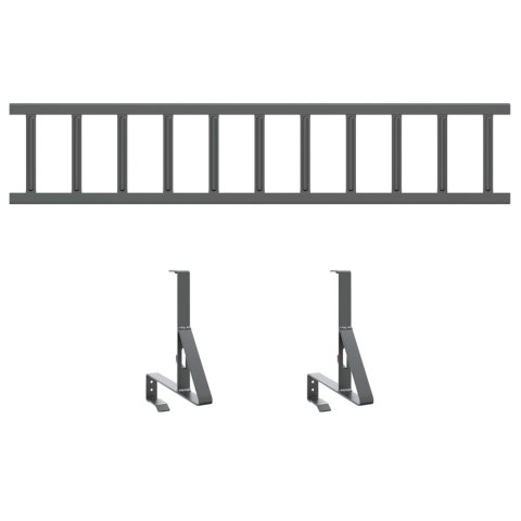 VidaXL Stróż śniegu na dachu Antracyt 100 x 29,5 x 34,5 cm Stal
