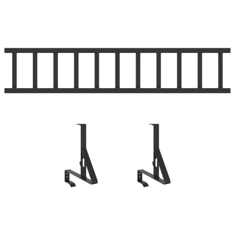 VidaXL Stróż śniegu na dachu Czarny 100 x 29,5 x 34,5 cm Stal