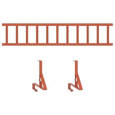 VidaXL Stróż śniegu na dachu Czerwony 100 x 29,5 x 34,5 cm Stal