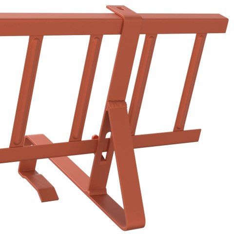 VidaXL Stróż śniegu na dachu Czerwony 300 x 29,5 x 34,5 cm Stal