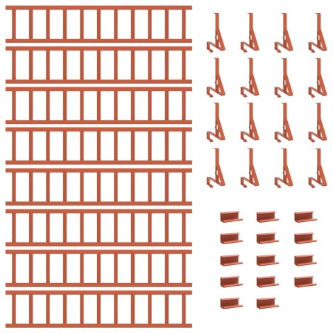 VidaXL Stróż śniegu na dachu Czerwony 800 x 29,5 x 34,5 cm Stal