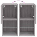 SZAFKI POD TV Z LED 2 SZT. SZARY DĄB SONOMA 30,5X30X60CM