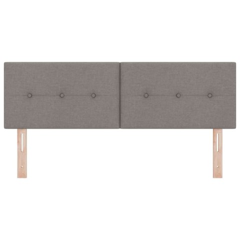 VidaXL Zagłówek Z zagłówkiem Ciemnoszary 144 cm Skóra ekologiczna