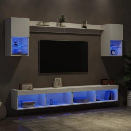 VidaXL 6-częściowy zestaw mebli TV z LED, biały