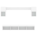 VidaXL 6-częściowy zestaw mebli TV z LED, biały
