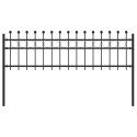VidaXL Ogrodzenie Ring Czarny 200 x 130 cm Stal malowana proszkowo