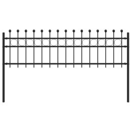 VidaXL Ogrodzenie Ring Czarny 200 x 130 cm Stal malowana proszkowo
