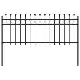 VidaXL Ogrodzenie Ring Czarny 200 x 130 cm Stal malowana proszkowo