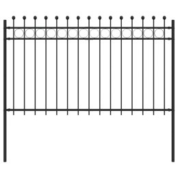 VidaXL Ogrodzenie Ring Czarny 200 x 130 cm Stal malowana proszkowo