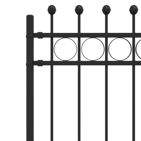 VidaXL Ogrodzenie Ring Czarny 200 x 130 cm Stal malowana proszkowo