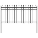 VidaXL Ogrodzenie Ring Czarny 200 x 150 cm Stal malowana proszkowo